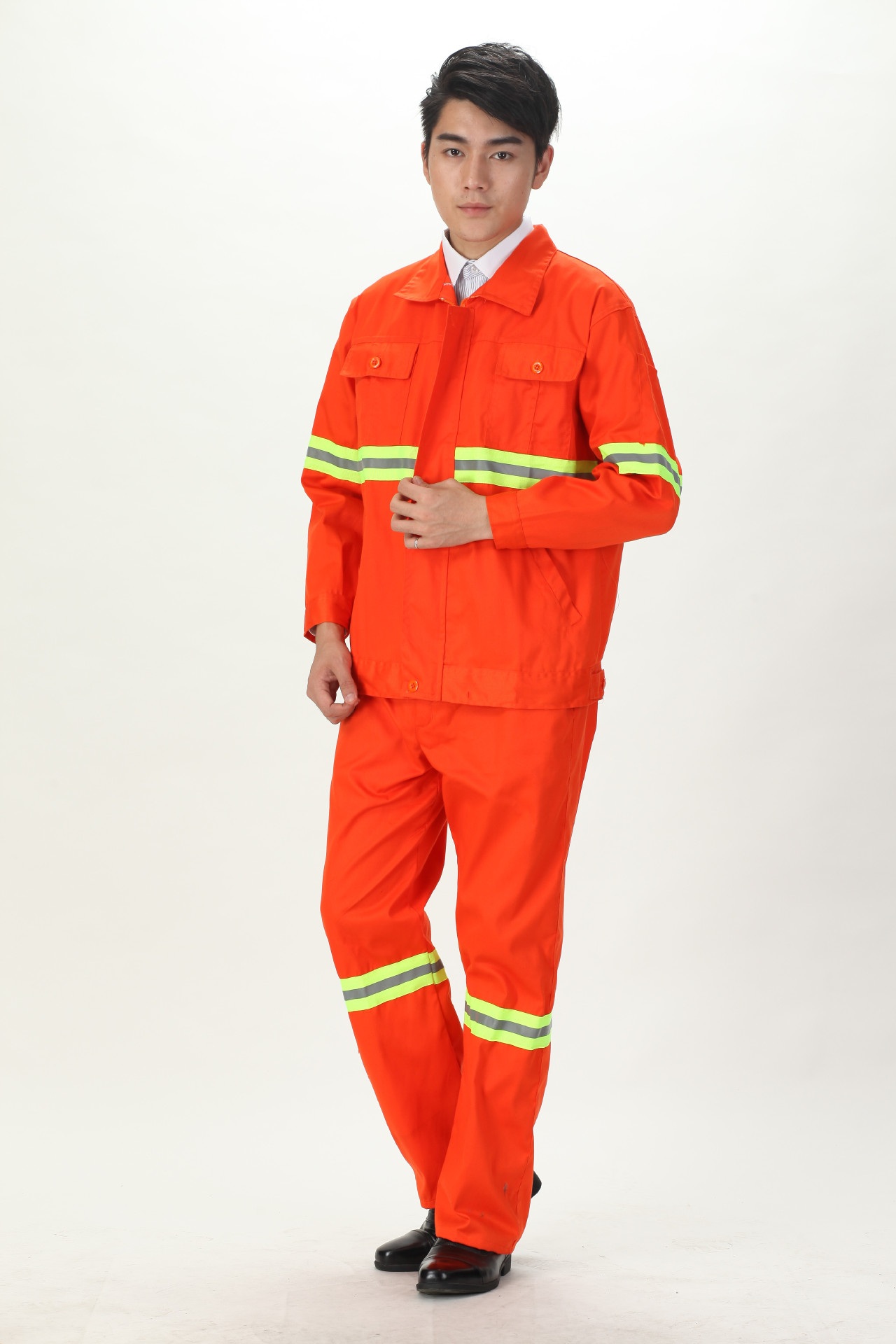 环卫工作服套装男女工装 春秋反光条施工服 清洁工劳保服长袖定做