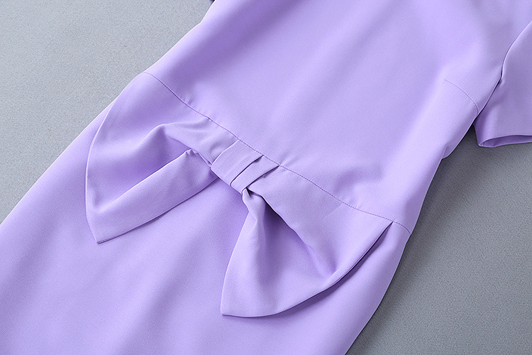 1225-20 大牌同款面料进口麻纱颜色淡紫 淡蓝码数sml