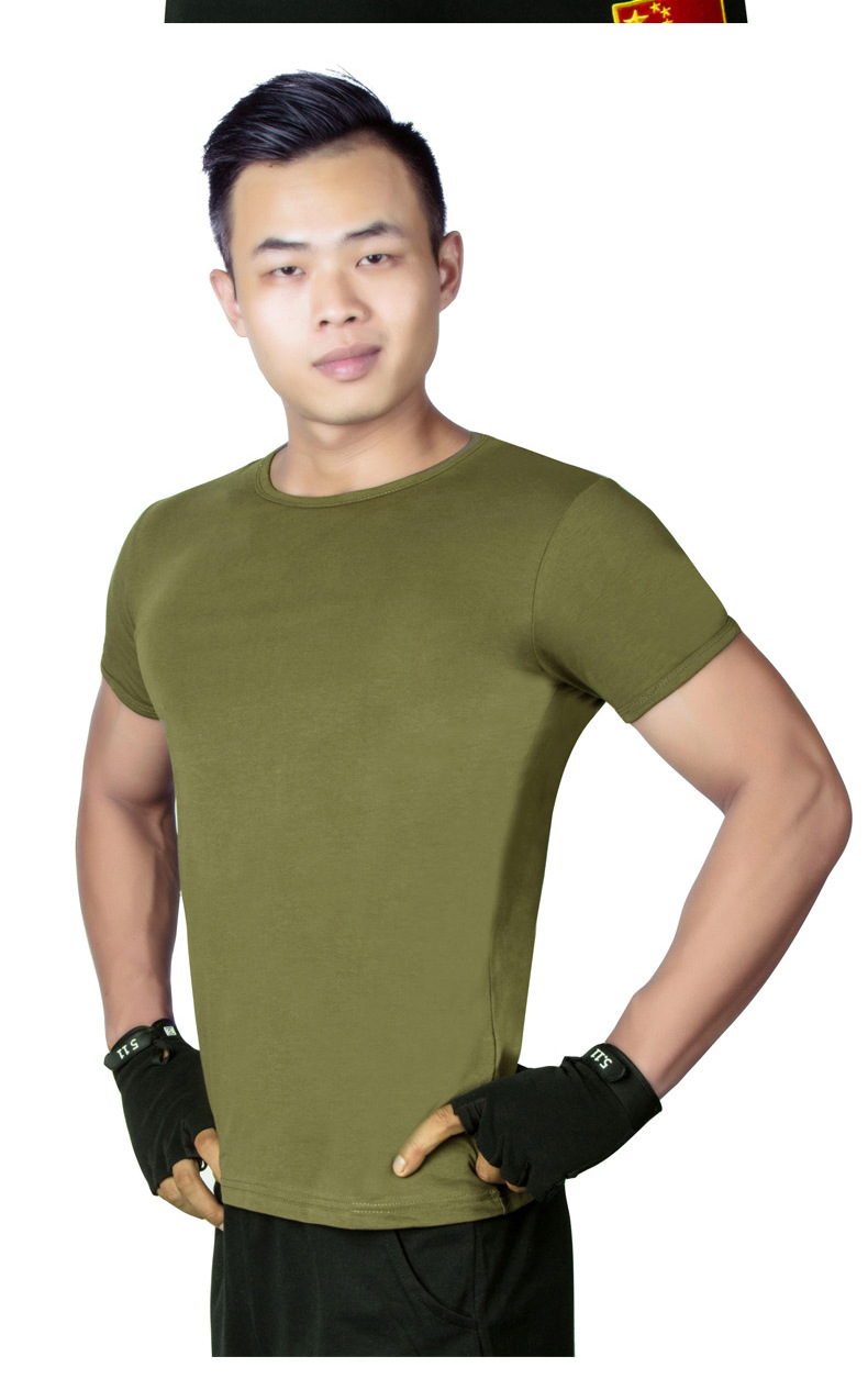 纯色中国军迷t恤特种兵作训服男士t恤国旗体能短袖t恤男