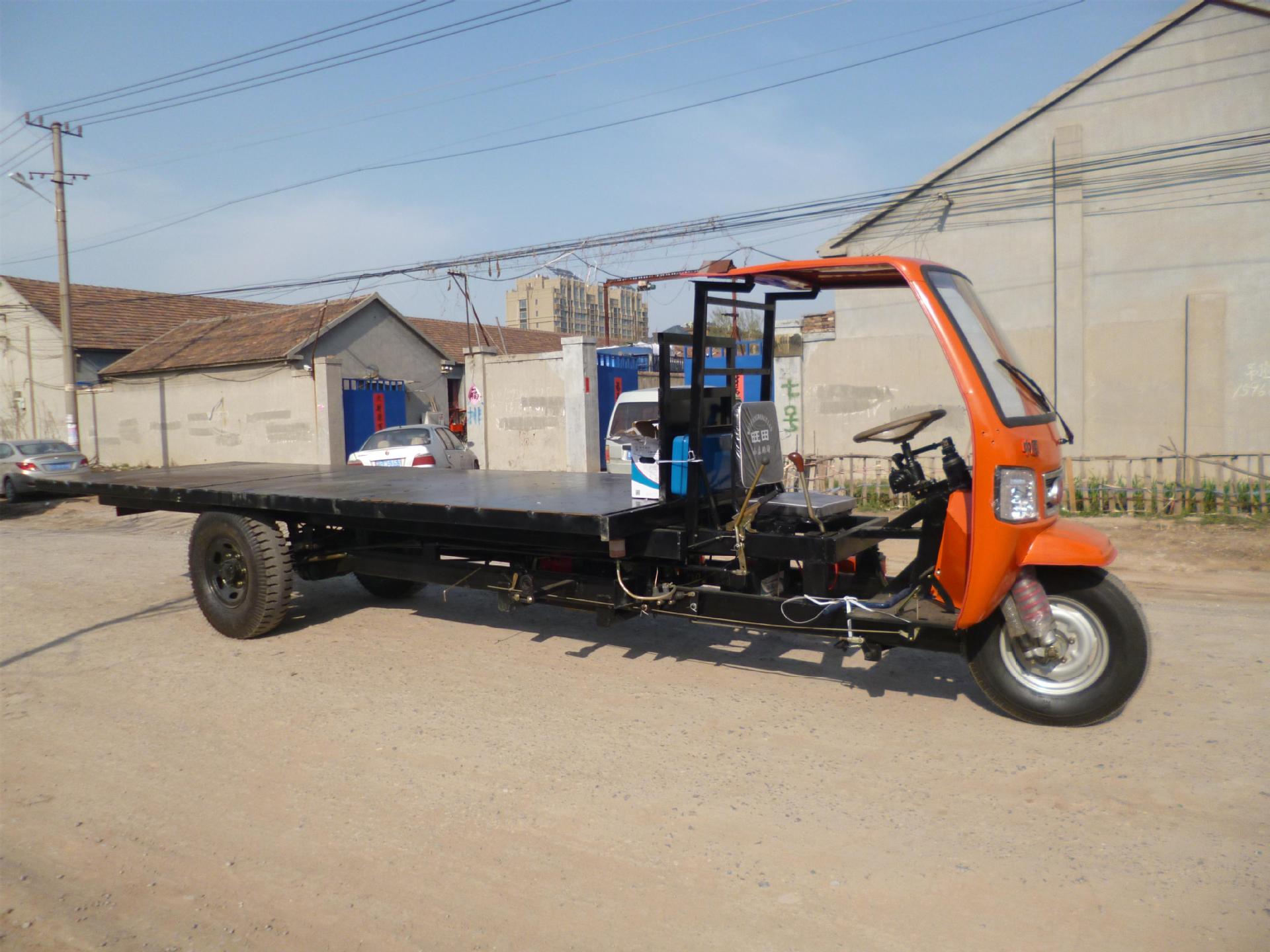 拉钢材专用三轮车,简易驾驶室,10档后桥,6米加长托盘,短途用