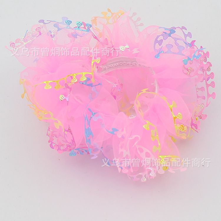 Colorful Headdress Flower Silk Hair Ring Headdress 1 Yuan Store Ornament 1 Yuan Shop Head Rope Stall Supply Wholesale