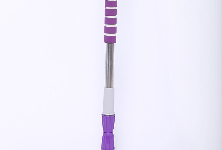 Wholesale stainless steel rod flat mop, wooden floor telescopic hand-wash-free flat support, steel clamp flat mop pic 7
