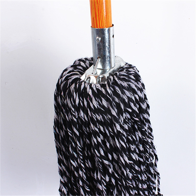 木柄棉纱圆拖把黑白棉纱木柄拖把厂家