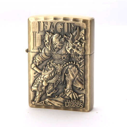 Creative Lol Metal Kerosene Lighter Relief Character League of Legends Lighter League Reward Gift Wholesale