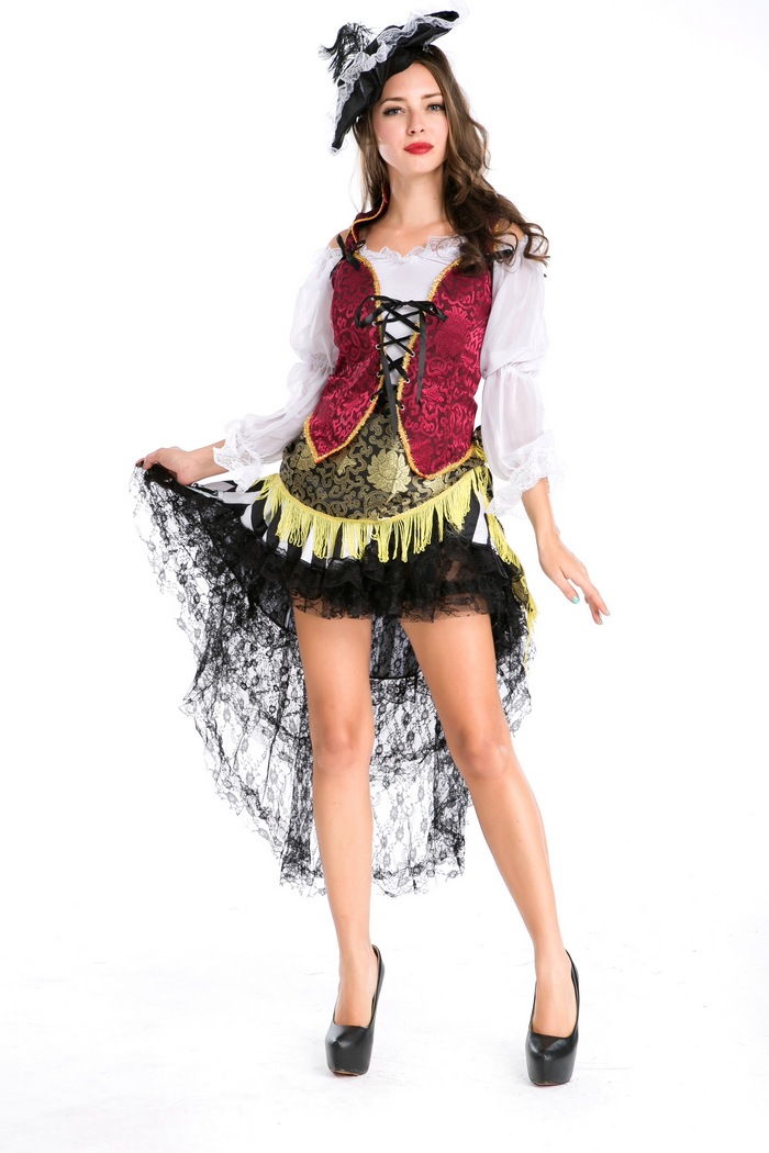 万圣节服装cosplay 女海盗角色扮演成人pirate costumes化妆舞会