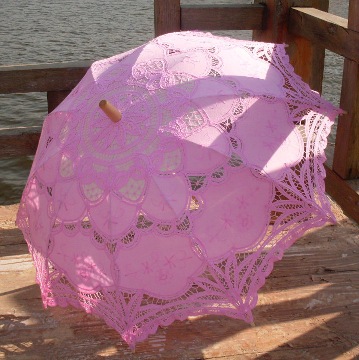 非雨伞手工复古蕾丝洋伞长柄花边伞刺绣摄影走秀伞旅游礼品阳伞
