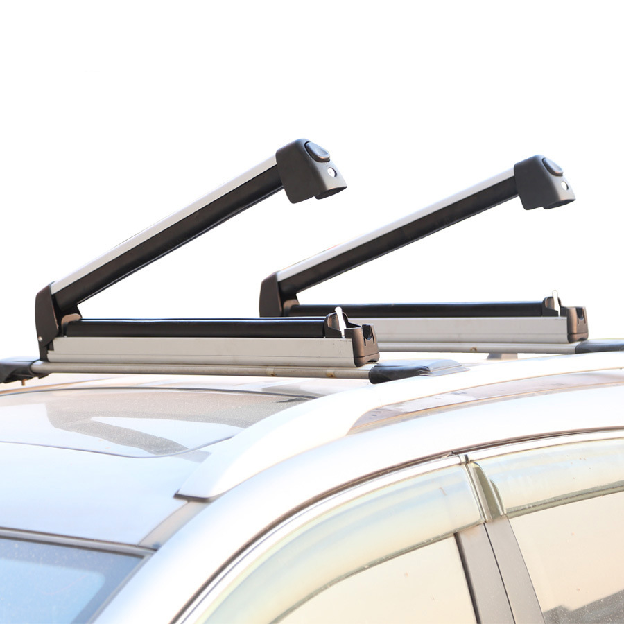 汽车车载豪华款车顶滑雪板架带锁移动伸缩式车顶架滑雪板架雪橇架