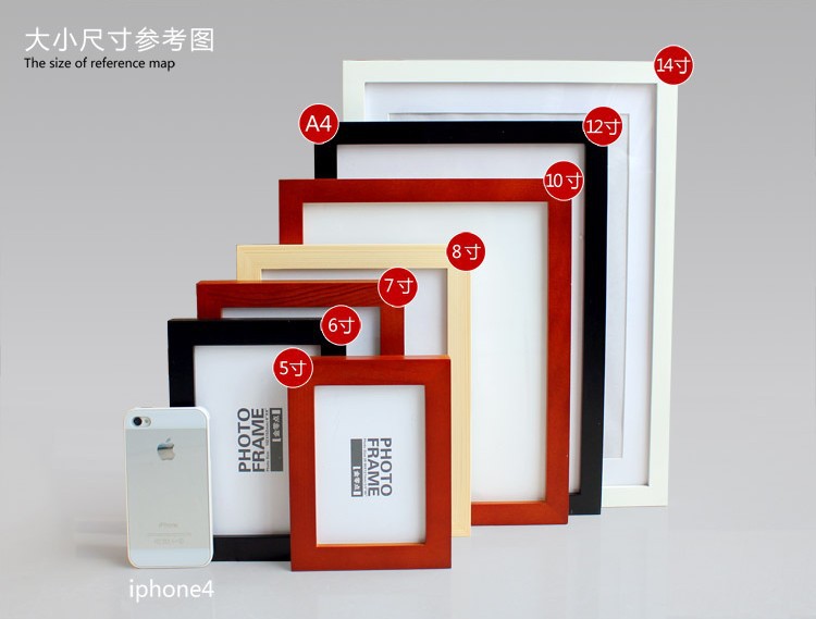 6寸相框摆台10a412寸16寸木质创意相框照片墙画框批发