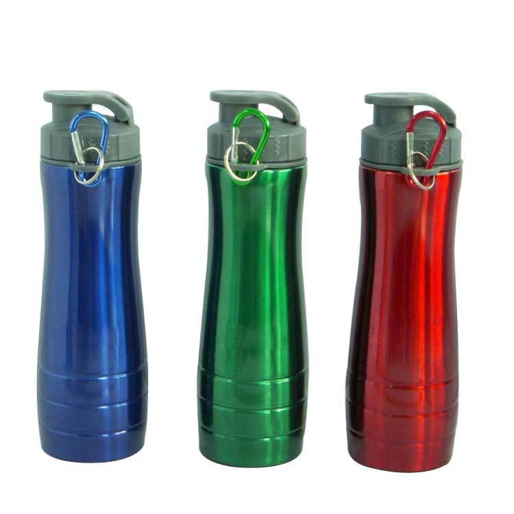 登山扣不锈钢户外运动水壶单层
