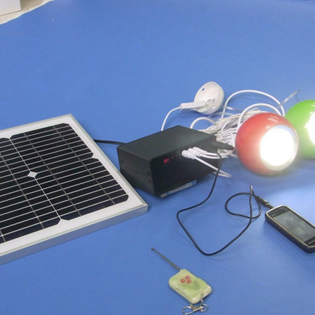 太阳能锂电池发电系统led遥控家用照明灯