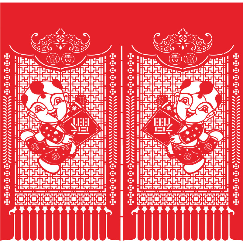 激光切割绒布门帘布料加工 激光切割镂空加工定制 面料激光切割