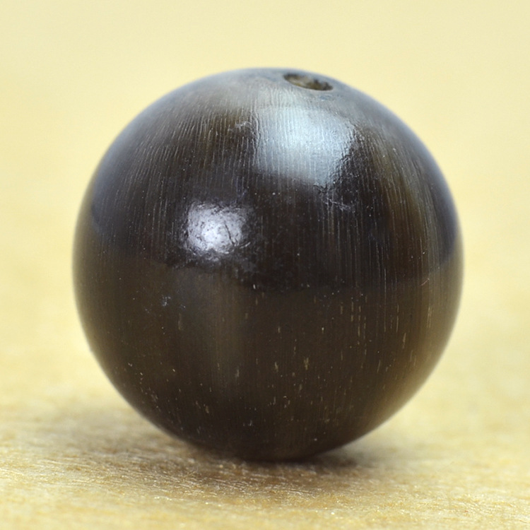 正宗黑牛角散珠 牛角圆珠珠子 广西水牛角配件 牛角diy饰品配饰