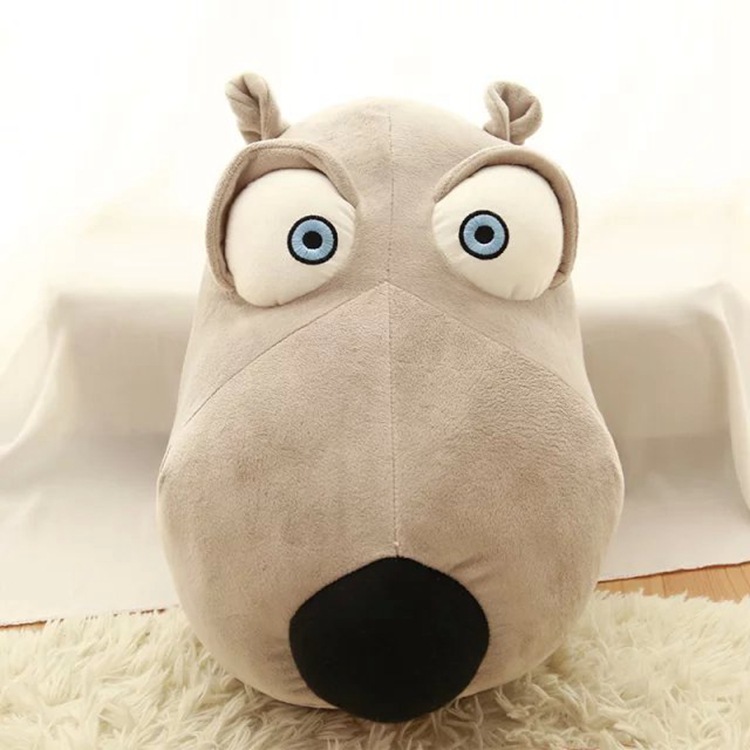 韩国卡通倒霉熊插手暖手捂毛绒抱枕办公午睡趴枕圣诞节礼物