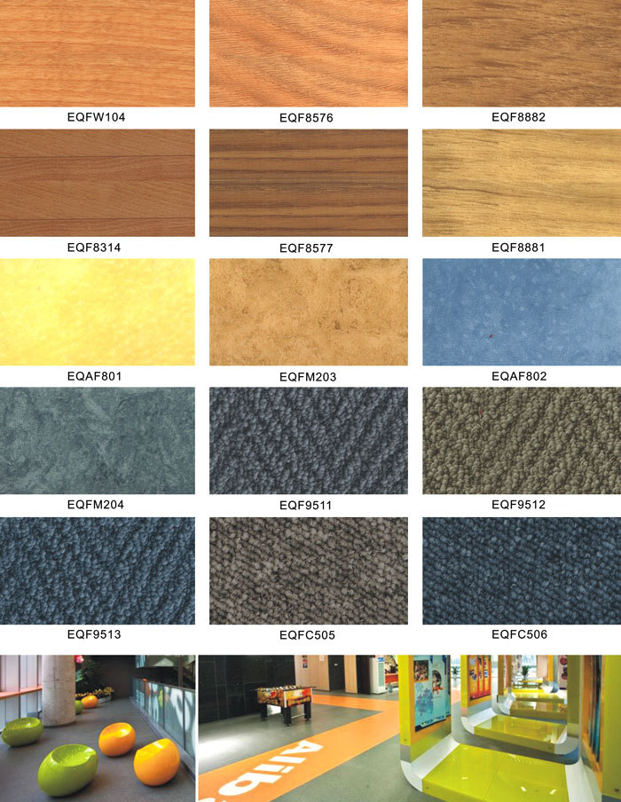 智宝pvc胶地板 运动场所 高档场所专用 韩国进口地板胶