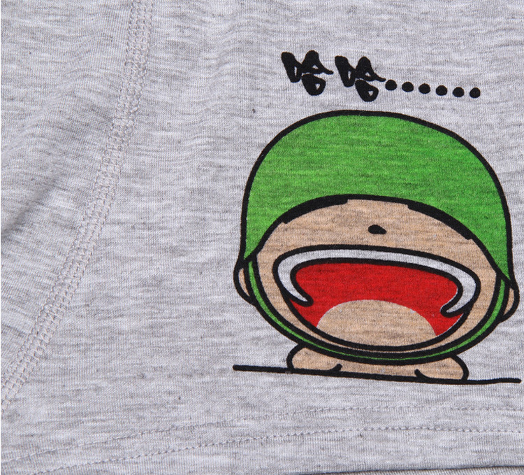 kk669卡通性感四角男士裤衩 平角内裤男式本命年大红色内裤男裤头