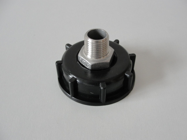 ibc吨桶阀门配件 mauser 毛瑟 内径58mm阀门转换接头 细丝转粗丝