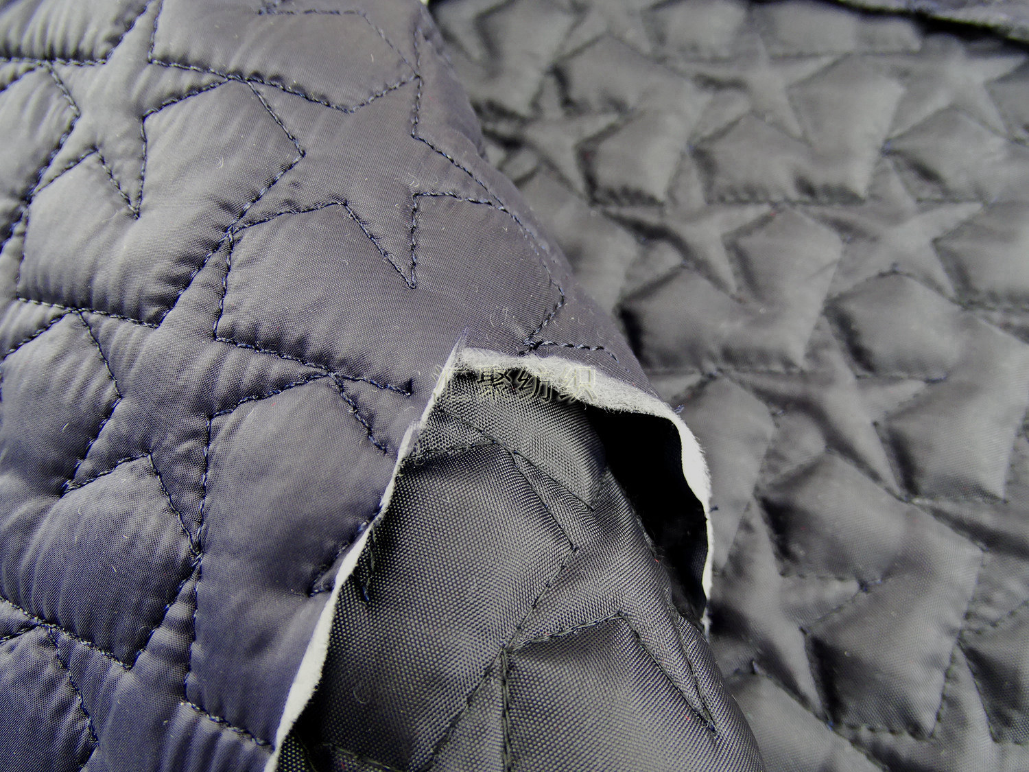 绗缝 绗绣 五星桃心绗绣面料 时尚棉袄花型 电脑绣花 大小花型