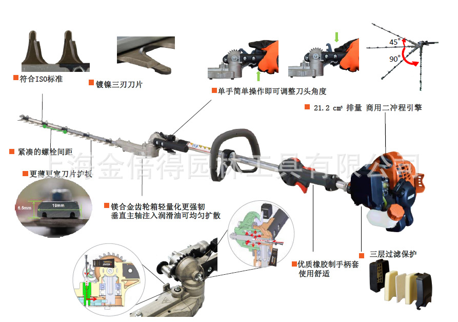 日本共立宽带双刀绿篱机hcas-235ecr-lw,echo双刀绿篱机修枝剪
