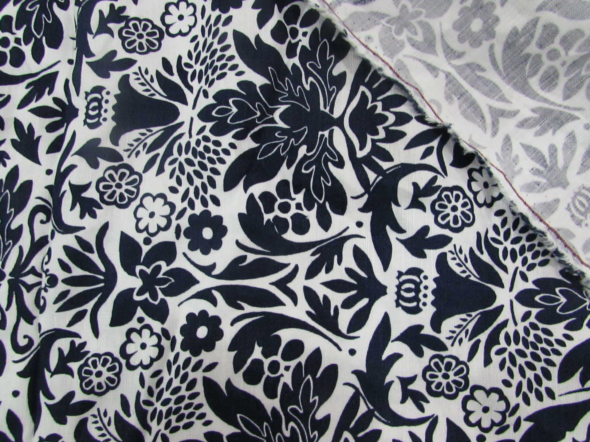 厂家直销 30 x2 14亚麻粘 印花青花瓷 服装亚麻用布