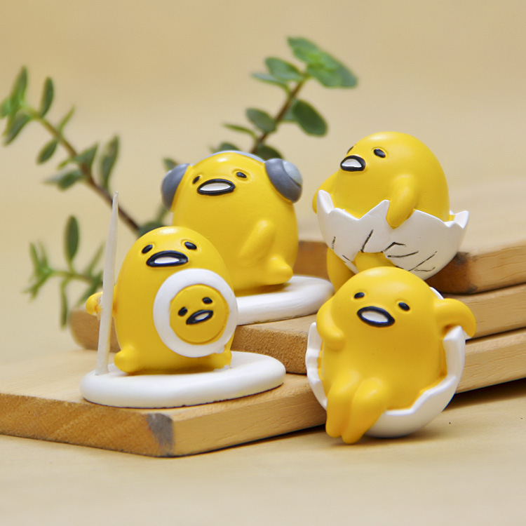 日本懒懒蛋蛋黄君蛋黄仔手办百搭diy微景观园艺造景公仔