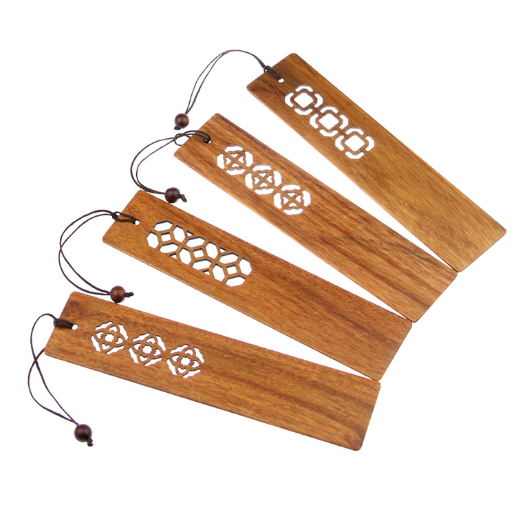 中国风黑檀木书签定制刻字古典流苏书签创意定做复古新年礼物书签