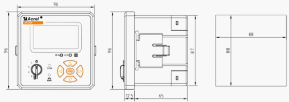 安科瑞AEM96嵌入式安装电能计量装置厂家直销