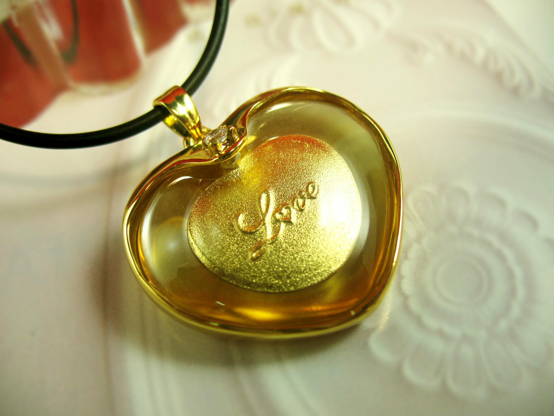 金箔吊坠项链 女时尚项链 送女友 闺蜜 创意 生日礼品饰品.