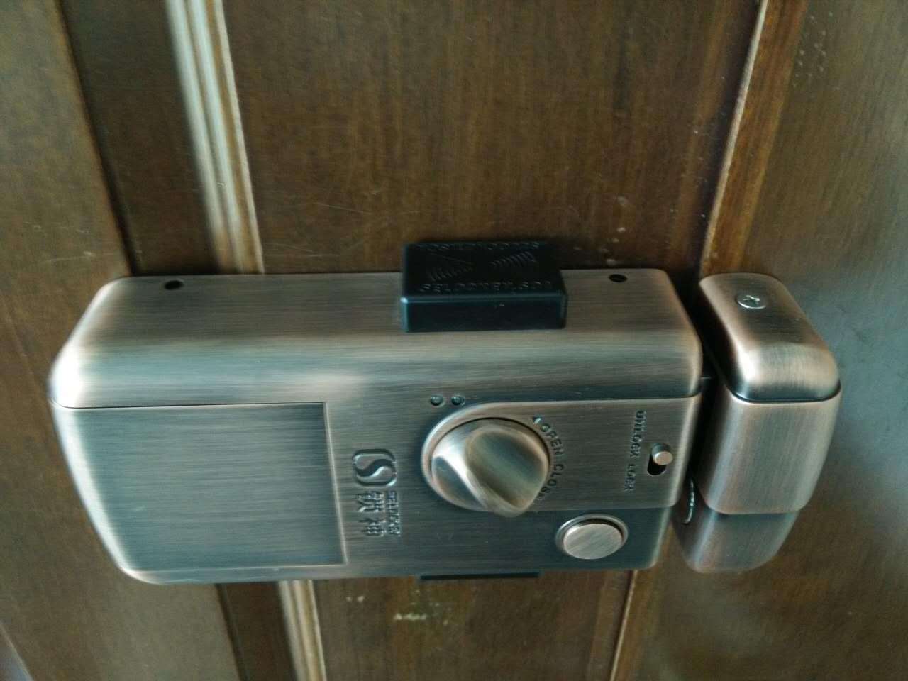 锁神隐形遥控智能锁家用暗锁密码ic卡遥控不用开安装孔自己可安装