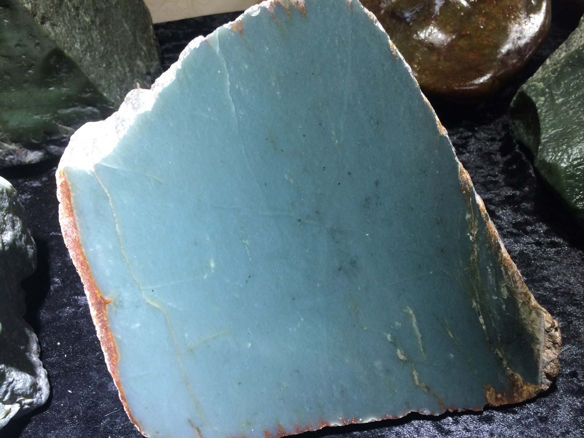 大美新疆 和田玉 俄罗斯鸭蛋青原石 厂家直发