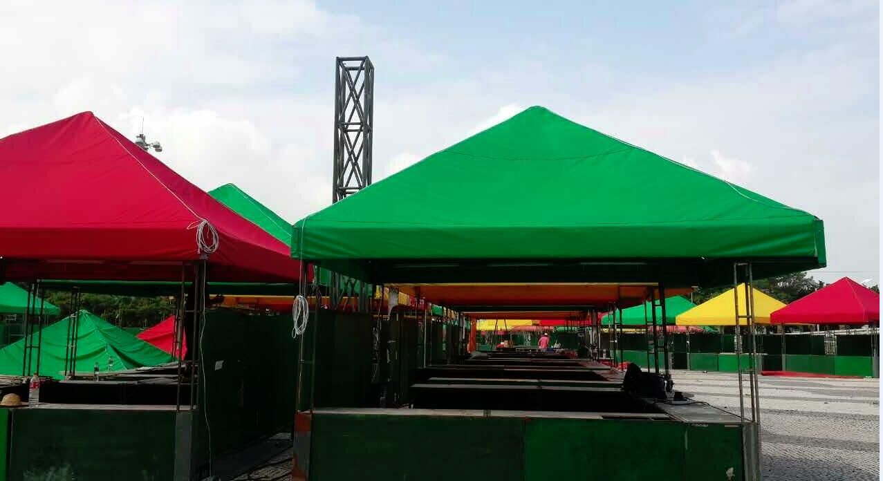 澳门美食节帐篷展销会篷房五彩摊位帐篷定做拼接帐篷