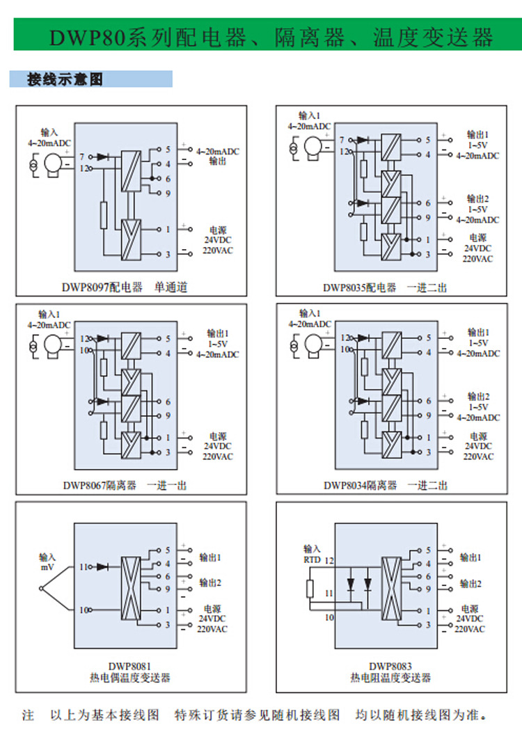 供应dwp-8000 智能温度变送器 pt100温度变送器 信号隔离器