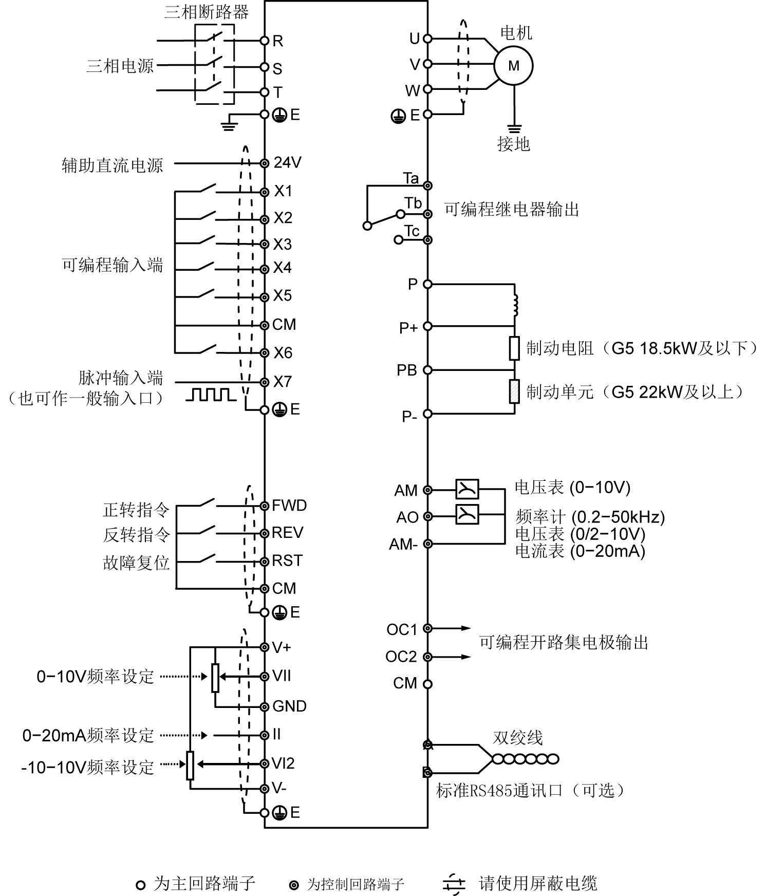 变频器调速开关接线图图片