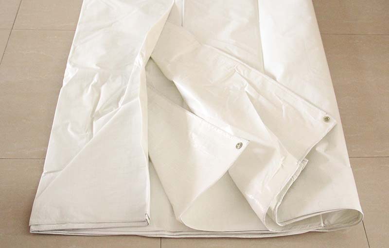 双白防雨防晒防水遮阳布汽车篷布塑料布pe布加厚帐篷布白雨布