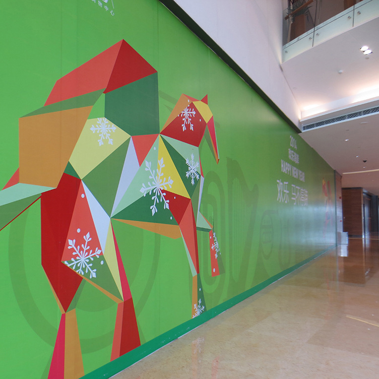 广东高精度不干胶背景墙喷绘工厂,高精度背