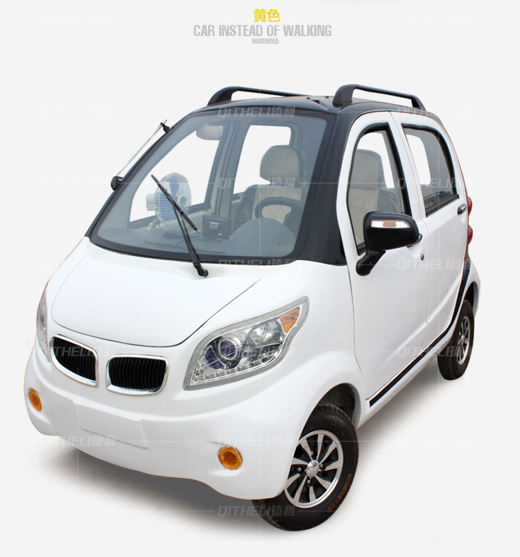 电动四轮小轿车老人老年代步车成人电动汽车 油电两用新能源汽车