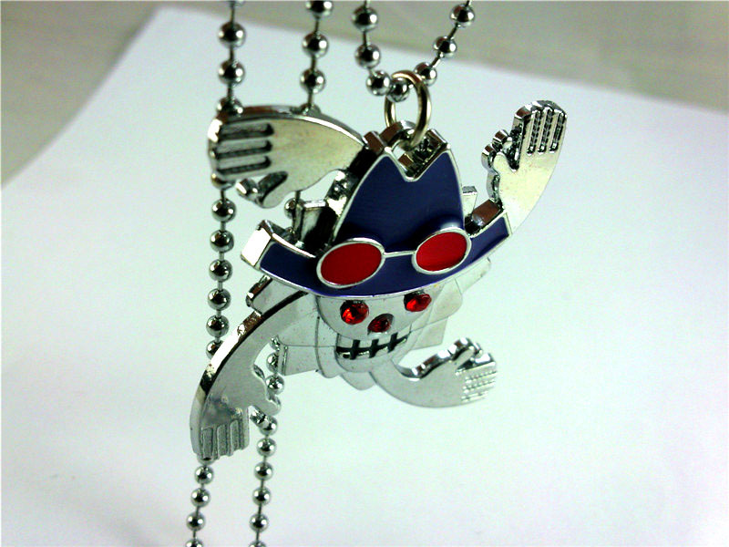 海贼王周边 罗宾标志项链 钥匙扣 金属吊坠 动漫周边批发