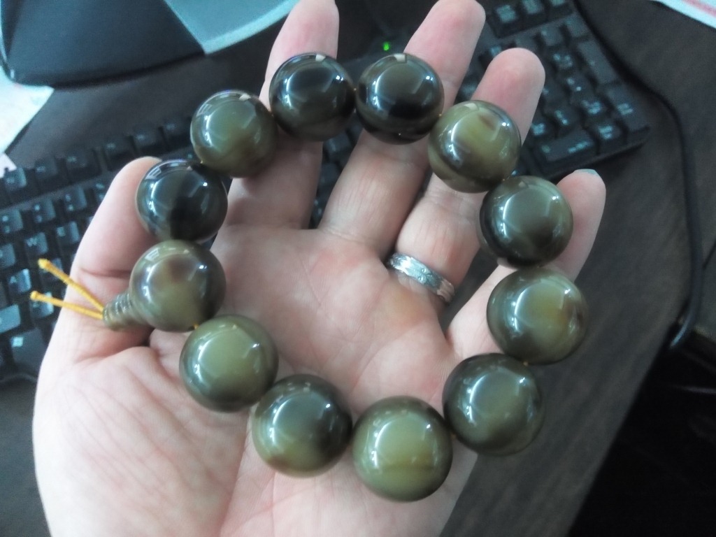 地摊夜市庙会网店直播赠品高仿犀牛角手串 手链 牛角手串 佛珠