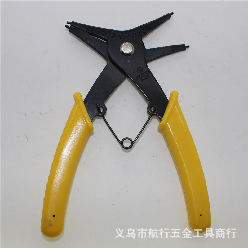 6寸多功能卡簧钳套柄插卡挡圈钳内外两用卡手动钳子自动展开