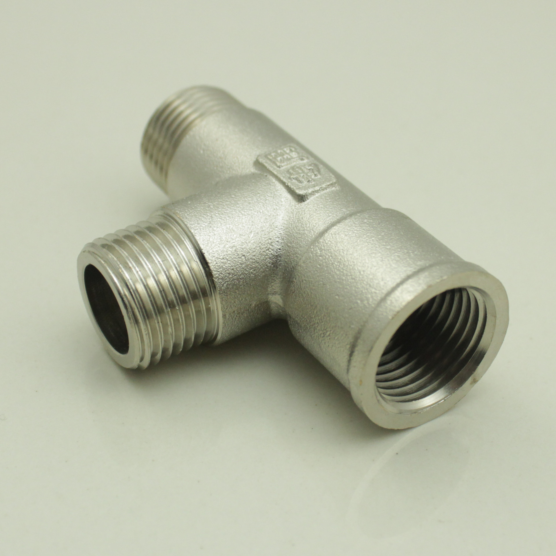 燃气专用三通 铜镀镍三通 4分内外外三通 加长加厚三通