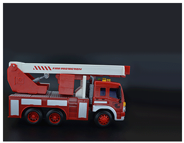凌盛555-5能说会唱唐诗歌曲的工程车惯性消防云梯1:16比例仿真车