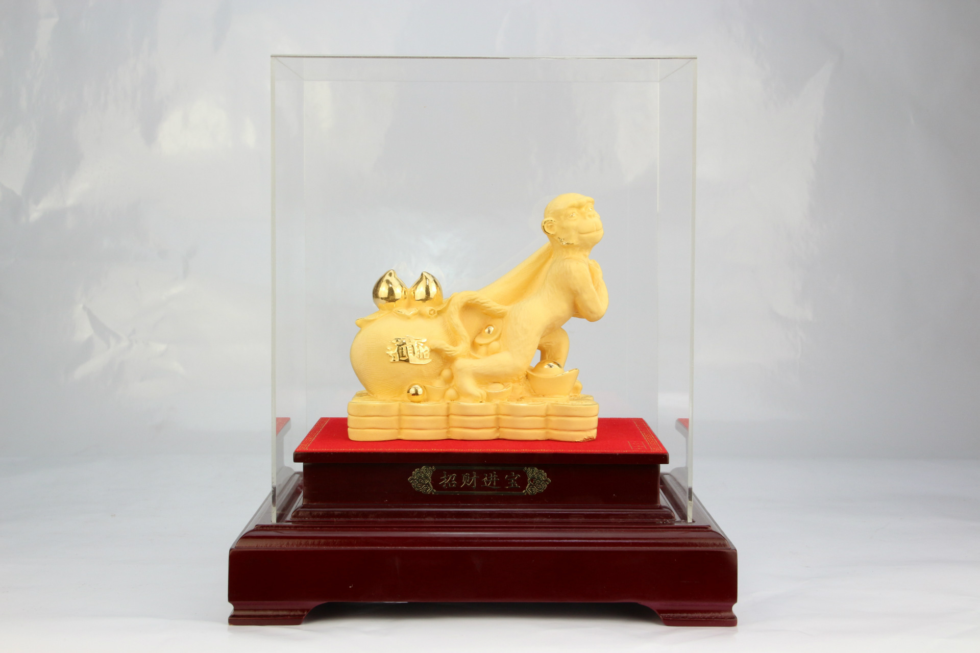 绒沙金24k黄金礼品生肖礼品招财进宝猴年新品猴009厂家直销批发