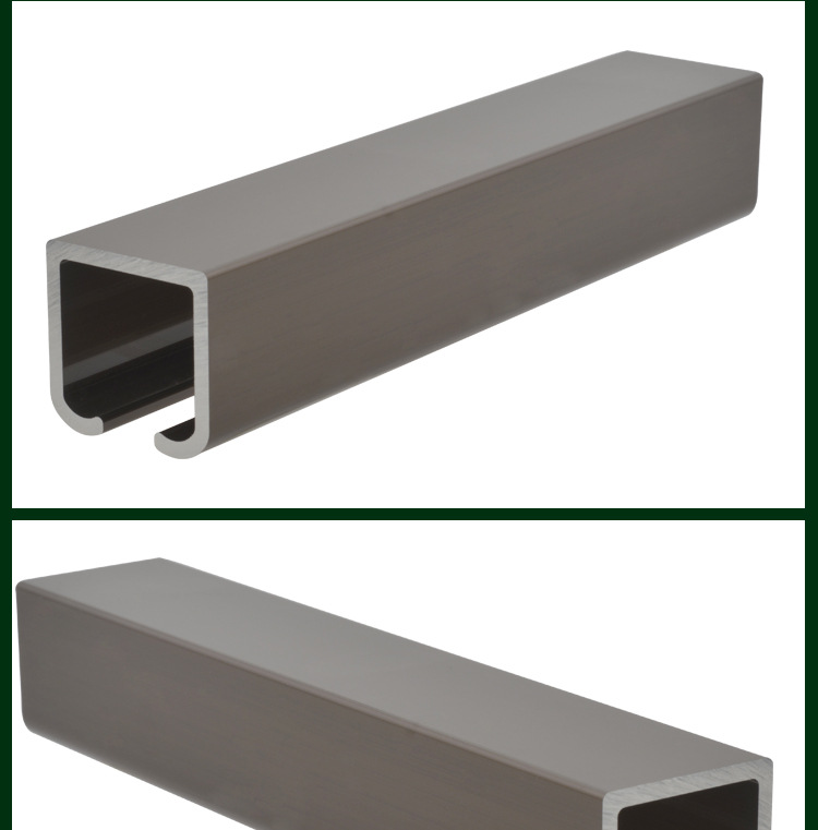 r802上轨香槟色 铝合金上导轨 静音吊轮滑轨 移门通用吊轨