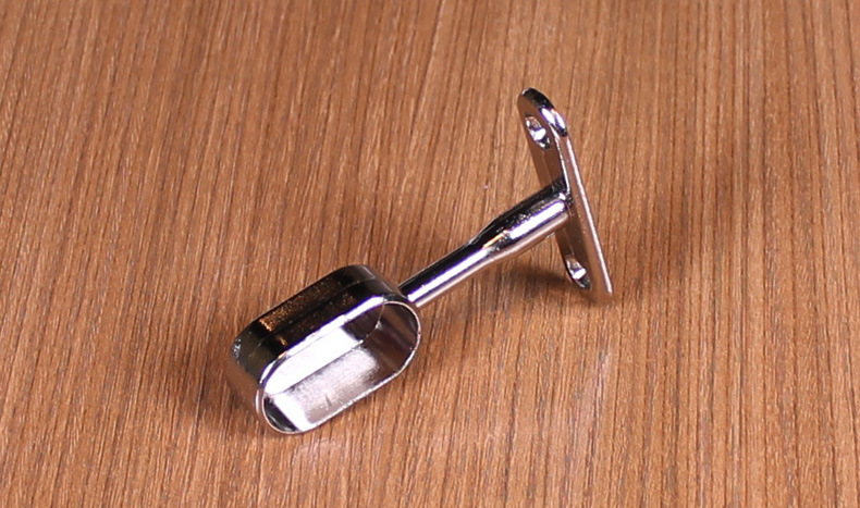 悬挂式挂衣杆固定座 锌合金镀镍衣通托 批发衣帽间单向衣通托