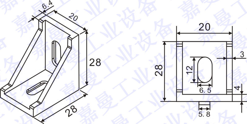 2020铝型材角码/铸直角连接件/铝型材配件/小角码/铝角
