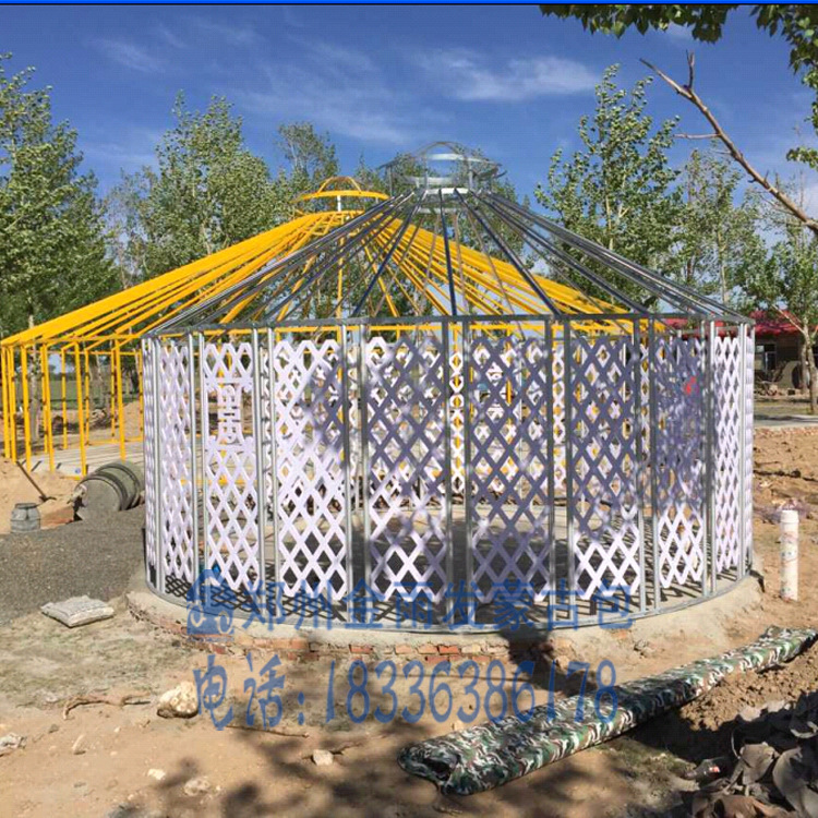 蒙古包均为插接模式,安装比较简单.内有安装图纸.