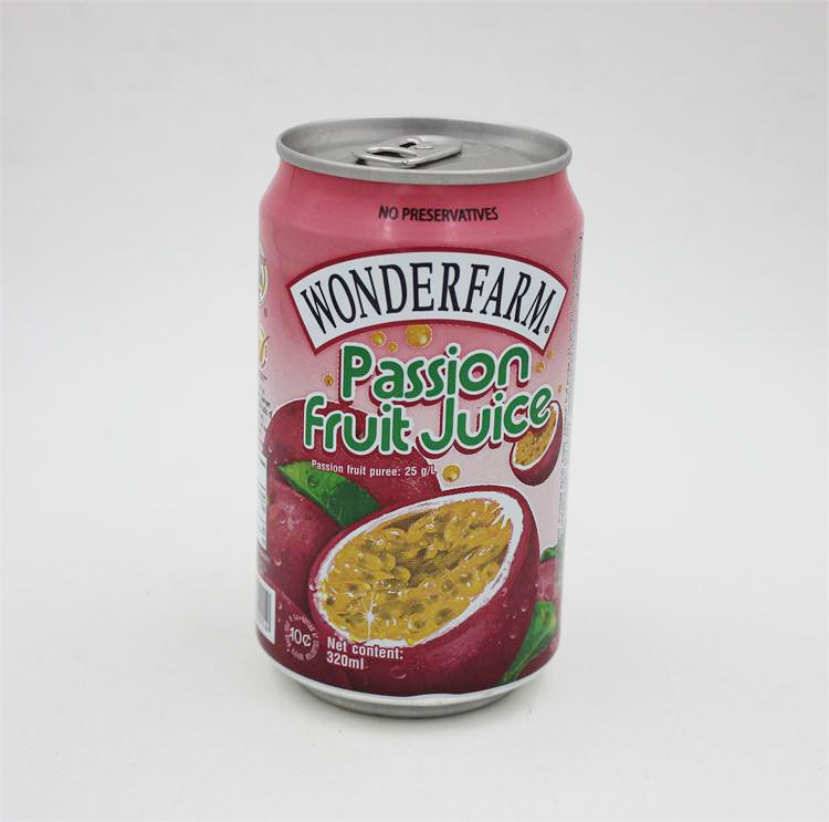 越南进口wonderfarm百香果果汁 大农庄百香果汁饮料320ml/瓶