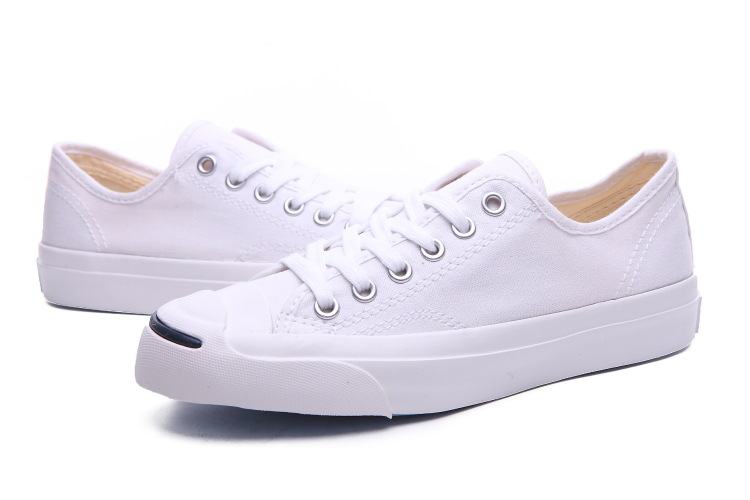 新标春鞋经典开口笑布 黑色白色酒红色深蓝色情侣鞋帆布板鞋