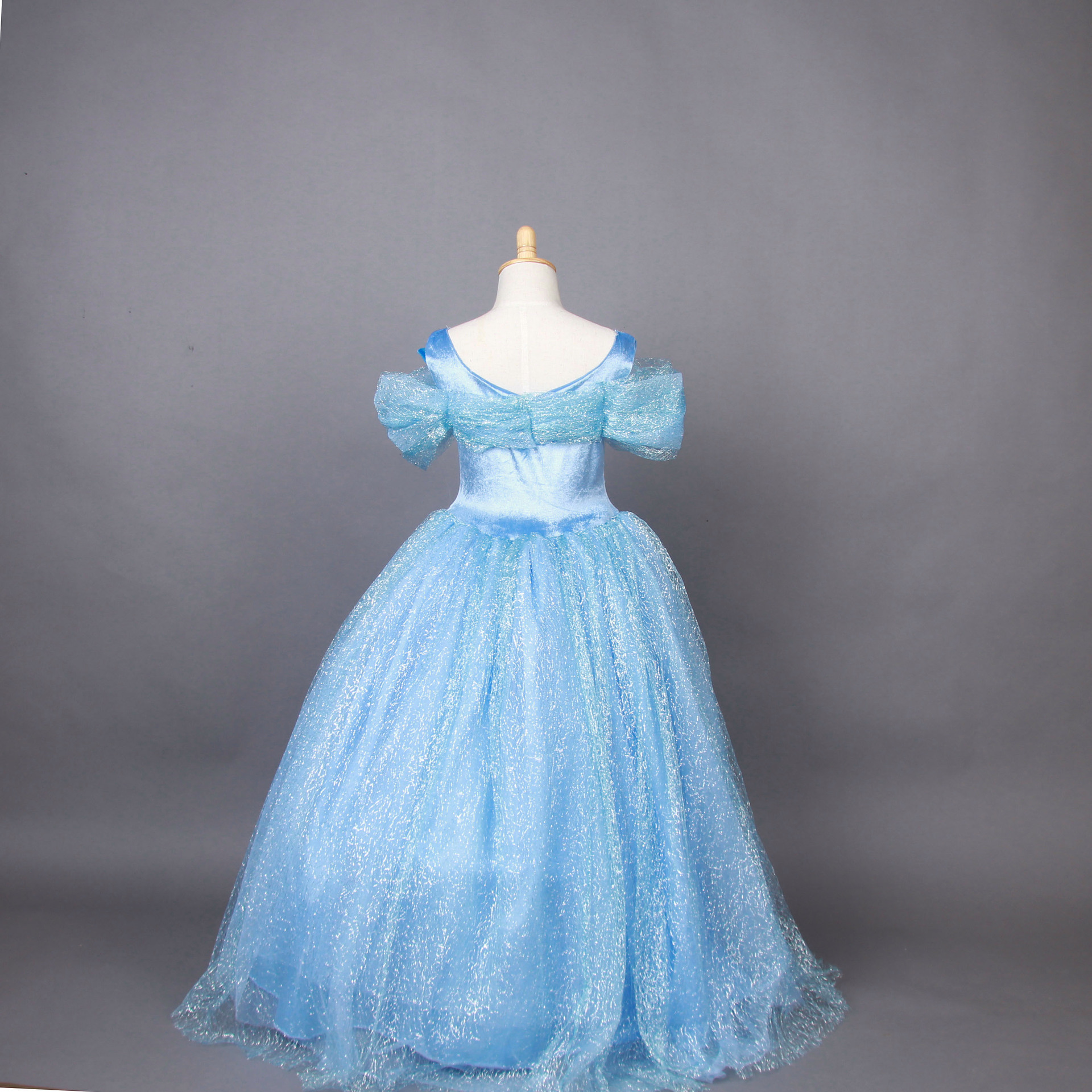 万圣节厂家服装连衣裙灰姑娘公主裙子女童秋冰雪奇缘演出蓬蓬礼服