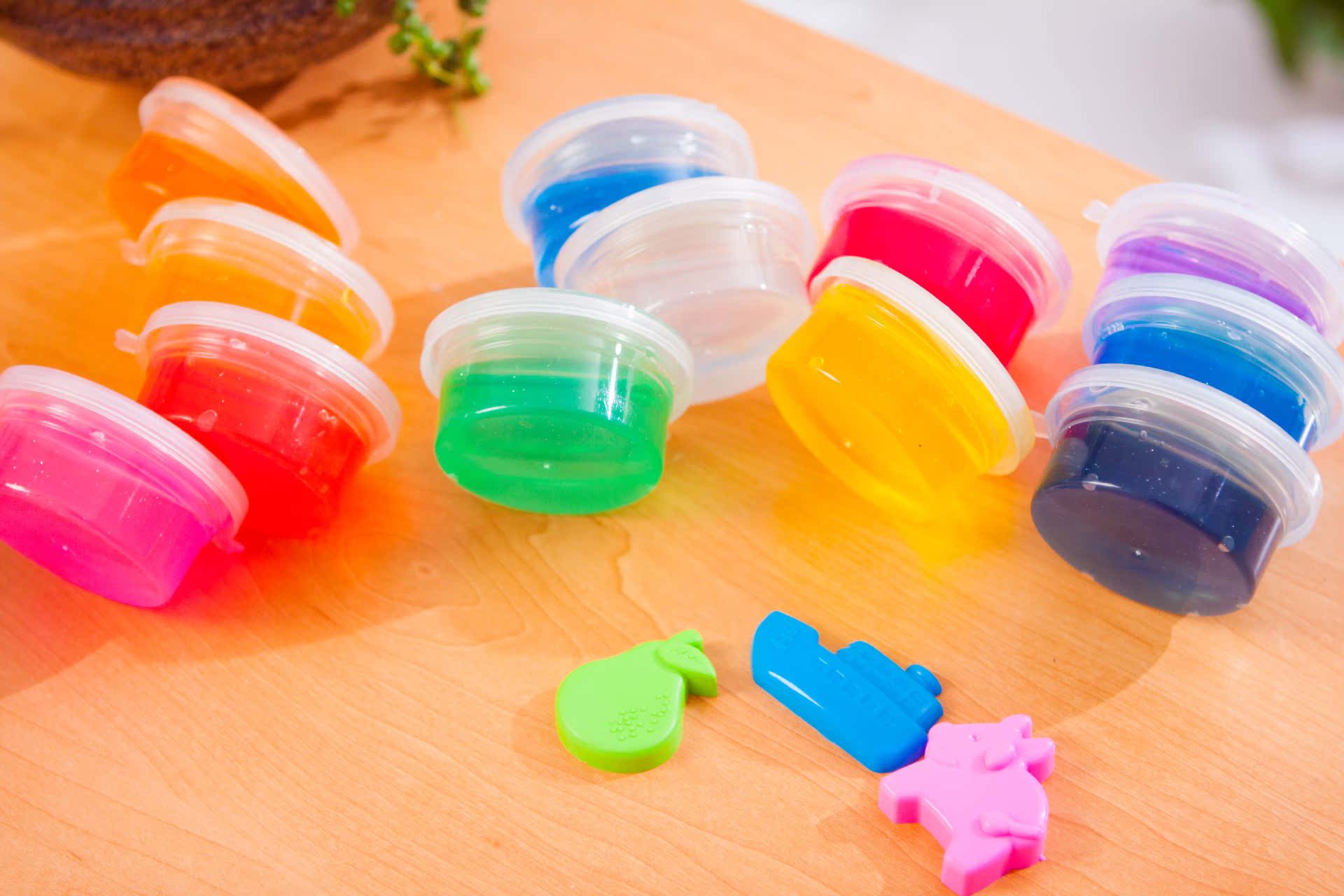 蓝萱12色精致盒装水晶彩泥 60g/色水晶泥 彩虹泥 橡皮泥 儿童玩具