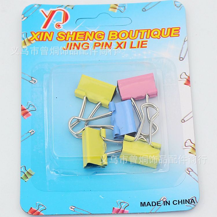 Colorful Long Tail Clip 5 PCs Binder Clip Clip Ticket Holder 1 Yuan Stall Supply Wholesale